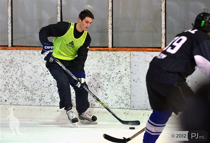 Hokejovou odvětu vyhráli mladí 9:6 - 2012