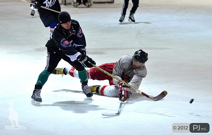 Hokejovou odvětu vyhráli mladí 9:6 - 2012