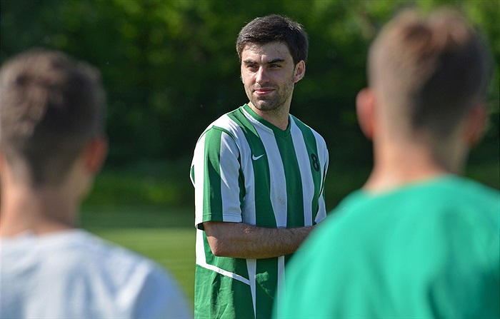 Jan Morávek na tréninku s dorostem