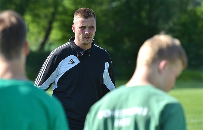 Jan Morávek na tréninku s dorostem